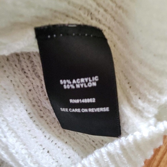 Torrid Sweater Womens Size 1X White Open Knit Crochet Long Sleeve Casual Top - Picture 8 of 11